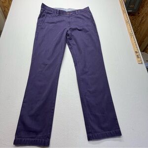 Johnston & Murphy Pants Men's 37 X 32 Purple Classic Slim Pima Cotton NEW W/TAGS
